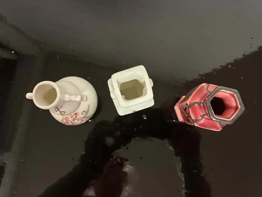 Set of 3 Vintage Miniature Ceramic Bud Vases
